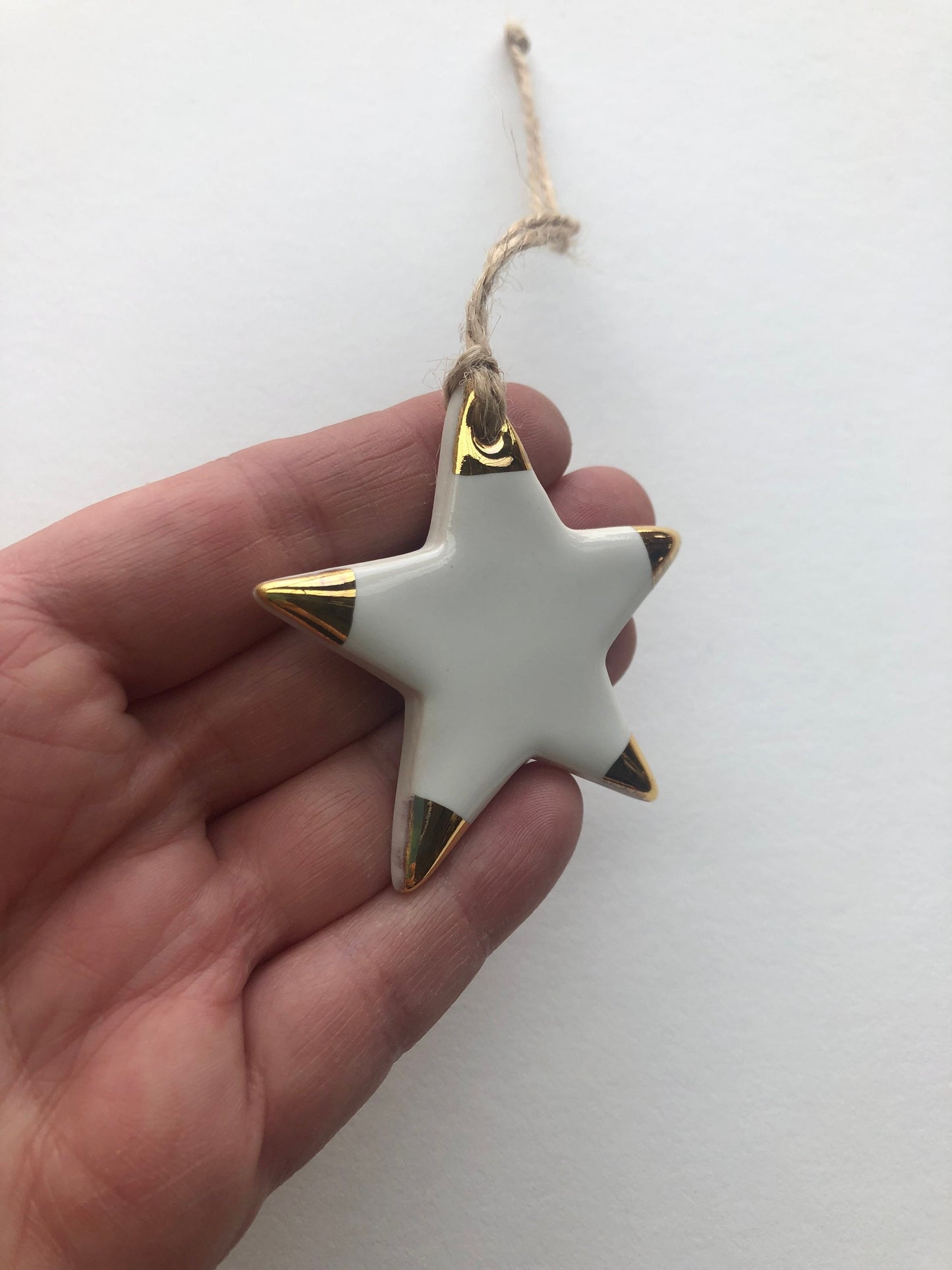 White star ornament - pack of 3