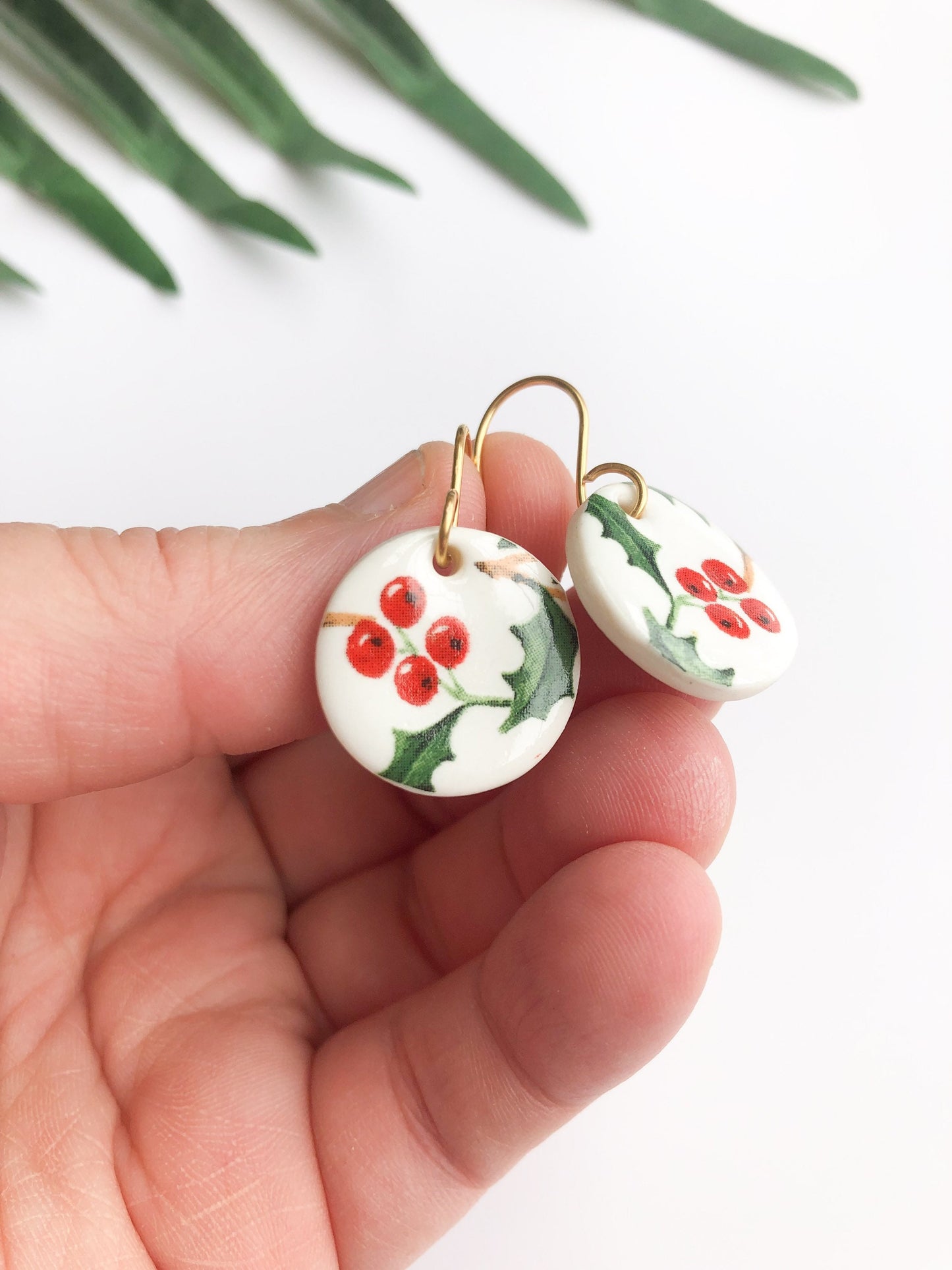 Holly with Berries dangles