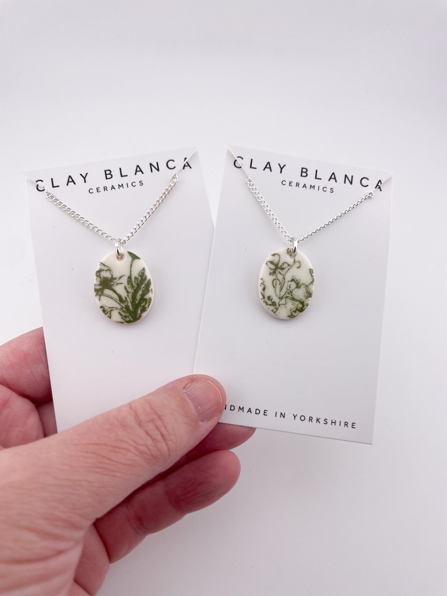 Green China Oval Pendant necklace (Options)